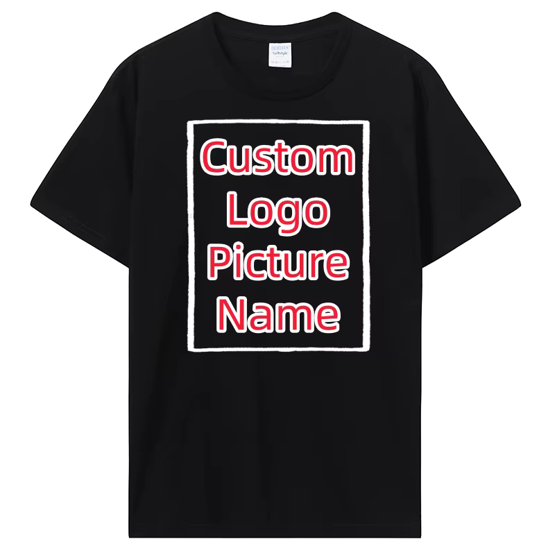 T-shirt personnalisé faire votre conception Logo texte hommes imprimer société équipe coton