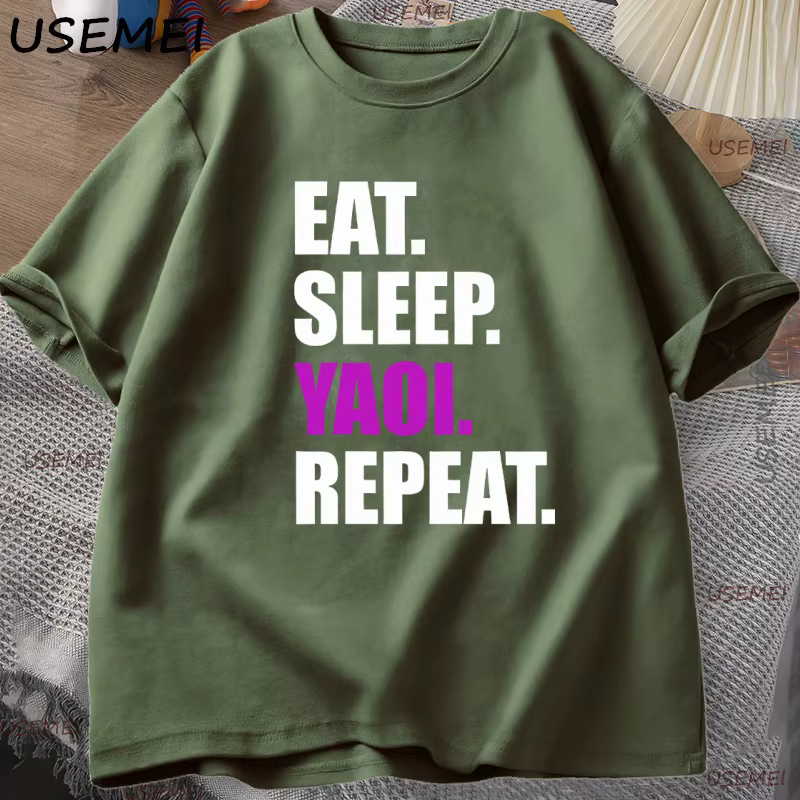 Eat Sleep Yaoi répéter T-shirt Manga