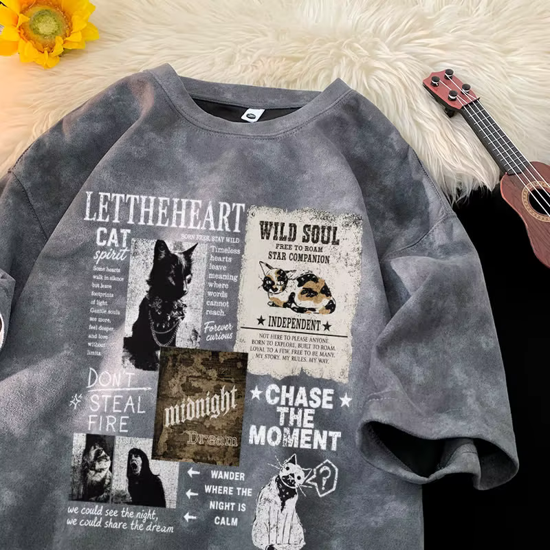 T-shirts graphiques tie-dye pour hommes