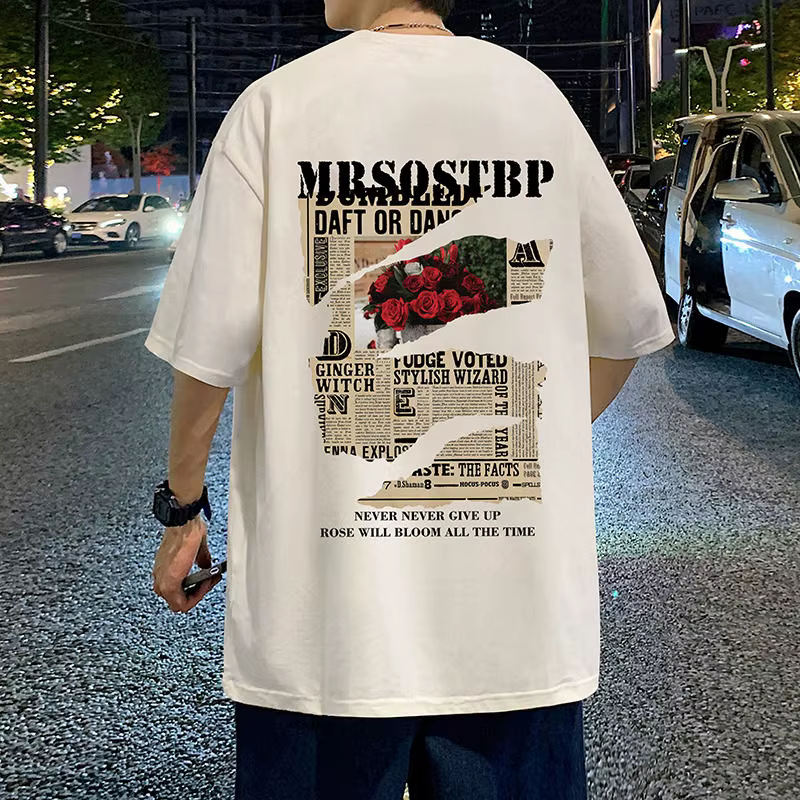 T-shirts graphiques vintage Rose été 2026 pour hommes