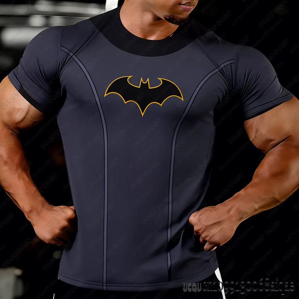 DC Comic Batman Series – t-shirts de fitness pour hommes