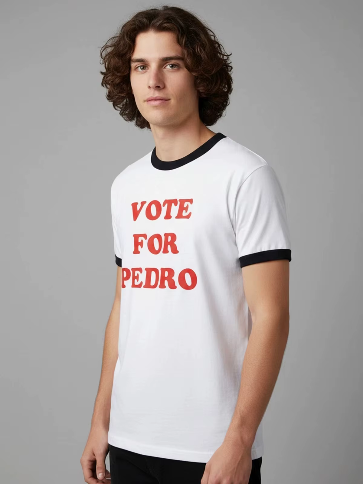 T-shirt Homme Y2K 2026 Napoleon Dynamite Vote For Pedro – Mode Estivale Streetwear Respirant Décontracté Manches Courtes