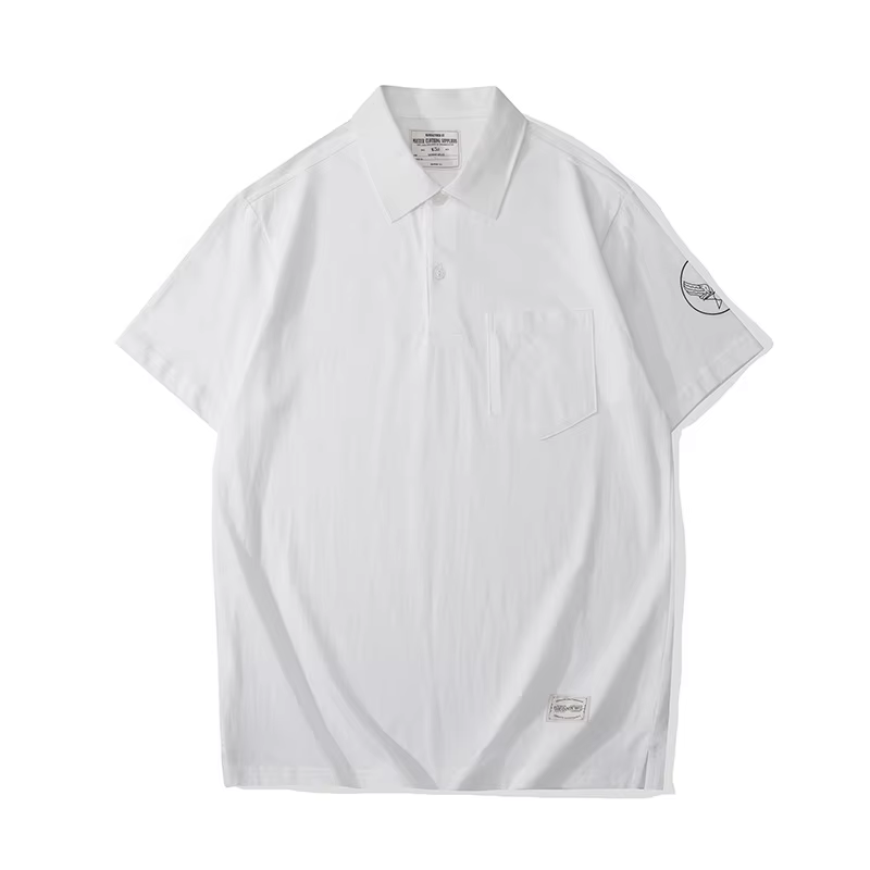 OKONKWO_200g POLO à manches courtes avec poche rétro_T-shirt