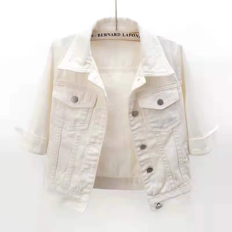 Femmes Denim veste printemps automne manteau court rose Jean vestes décontracté hauts violet jaune