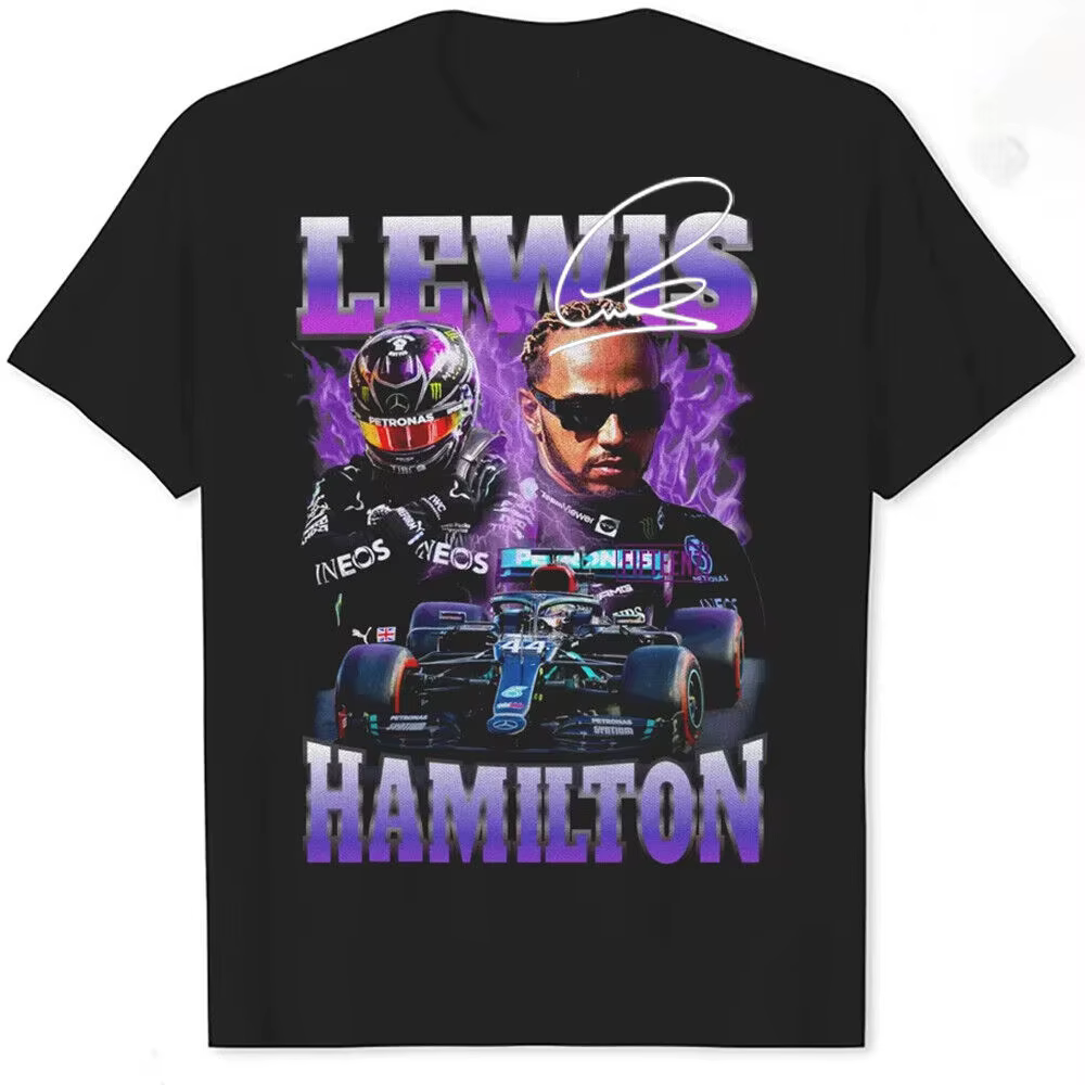 Rare Lewis Hamilton chemise Hip Hop hommes toutes tailles T-Shirt THAEB02548