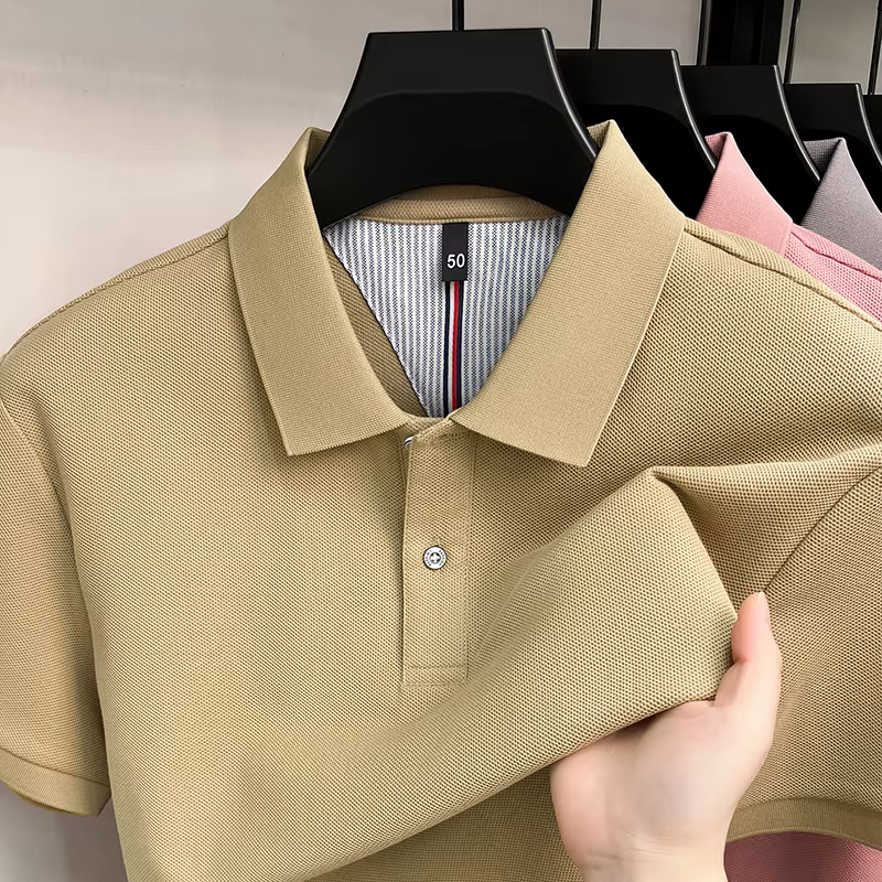 100% coton de luxe chemise polo à manches courtes pour hommes nouveau classique simple couleur solide confort été respirant casual business T-shirt