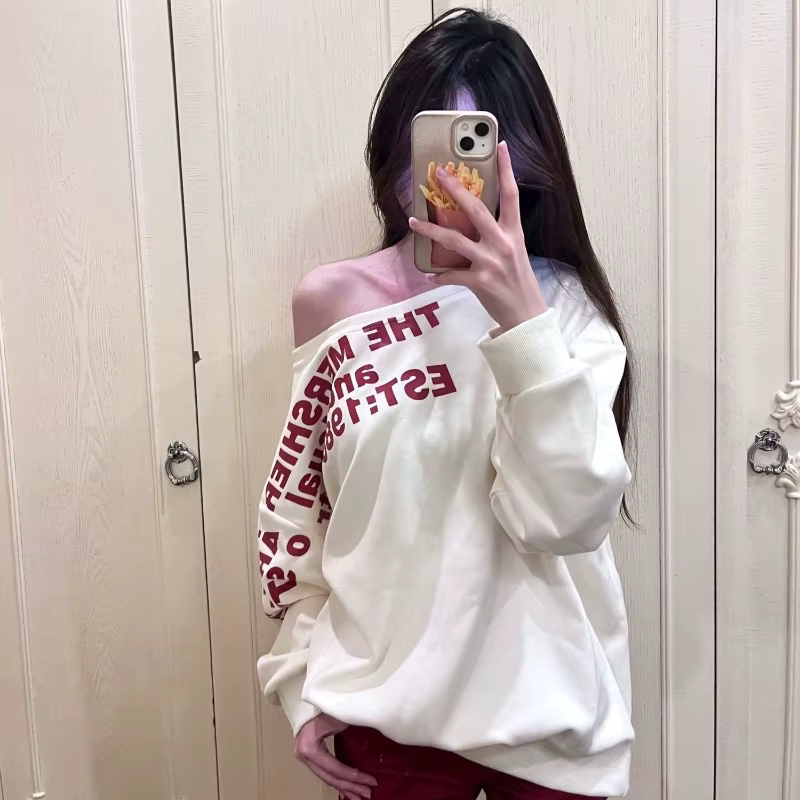 T-shirt surdimensionné à manches longues pour femmes