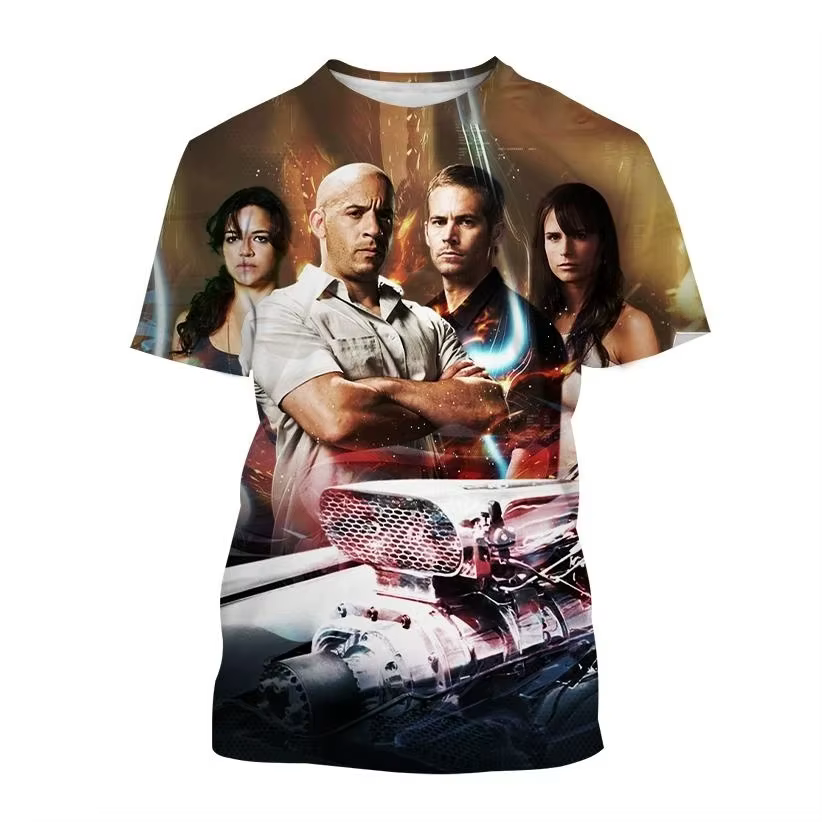 Rapide et furieux impression 3D T-Shirts hommes femmes mode Streetwear surdimensionné à manches courtes t-shirt Harajuku