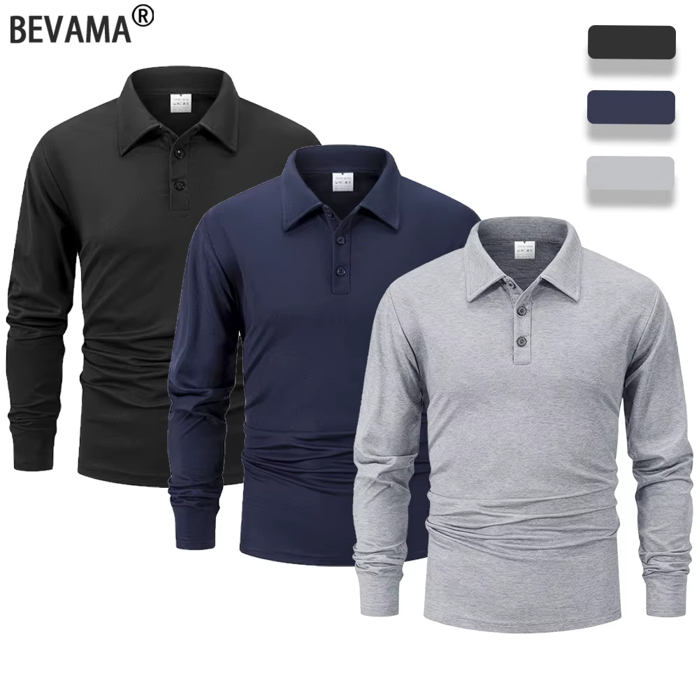 Polo à manches longues pour hommes