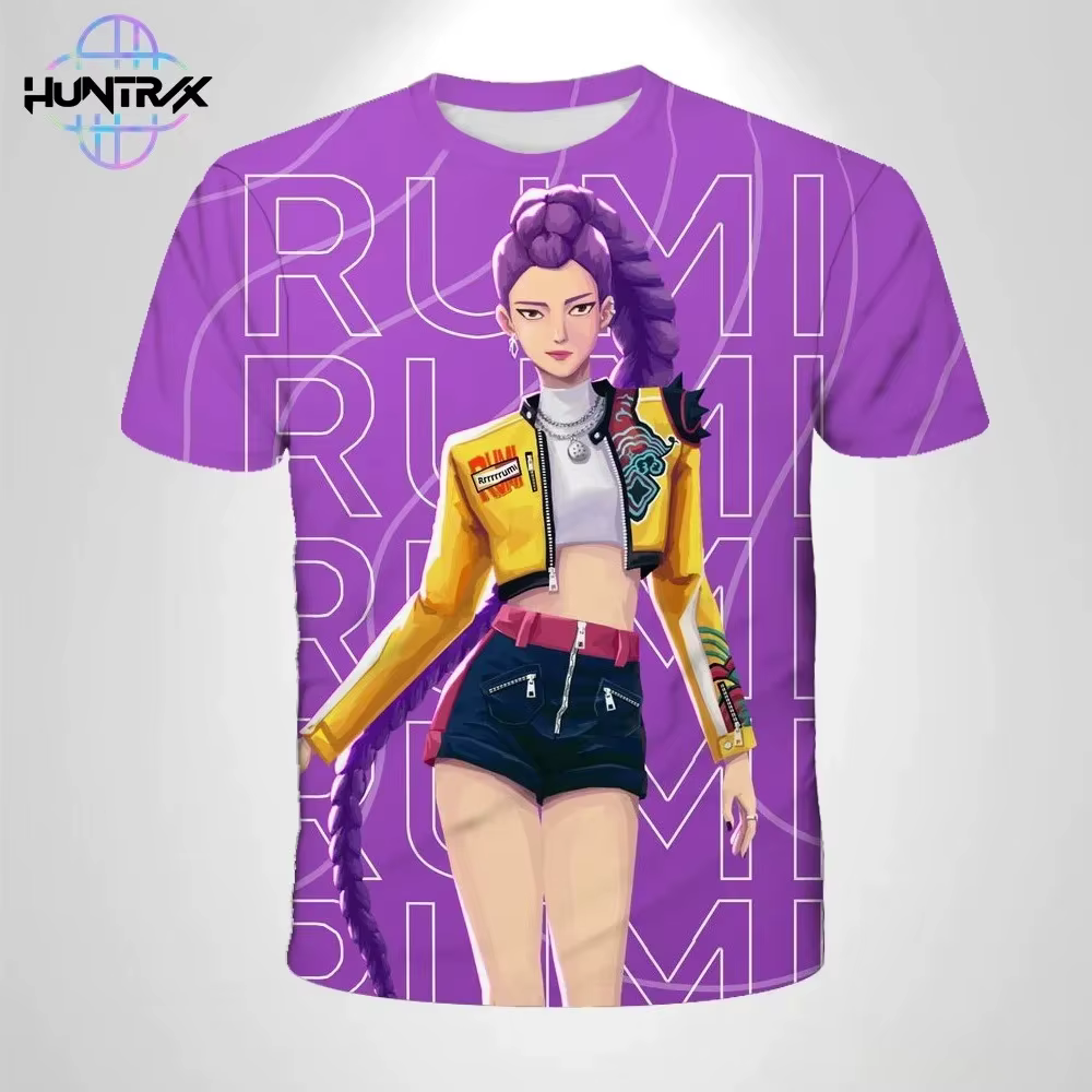 T-shirt à manches courtes 3D pour enfants, T-shirt décontracté à la mode de style K-pop, adapté aux hommes et aux femmes, vêtements d'anime
