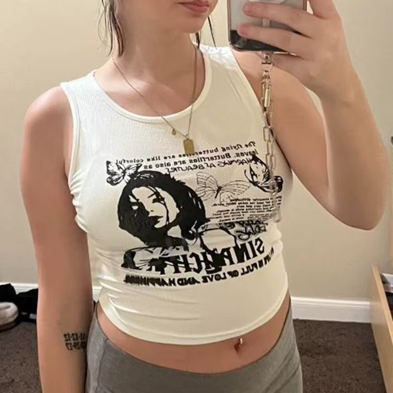 Haut court blanc sexy pour femme