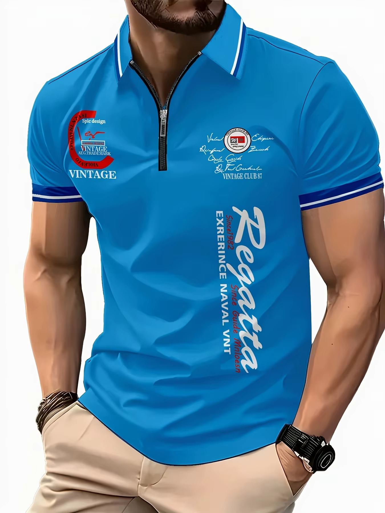 La nouvelle chemise POLO à fermeture éclair pour hommes d'été 2025