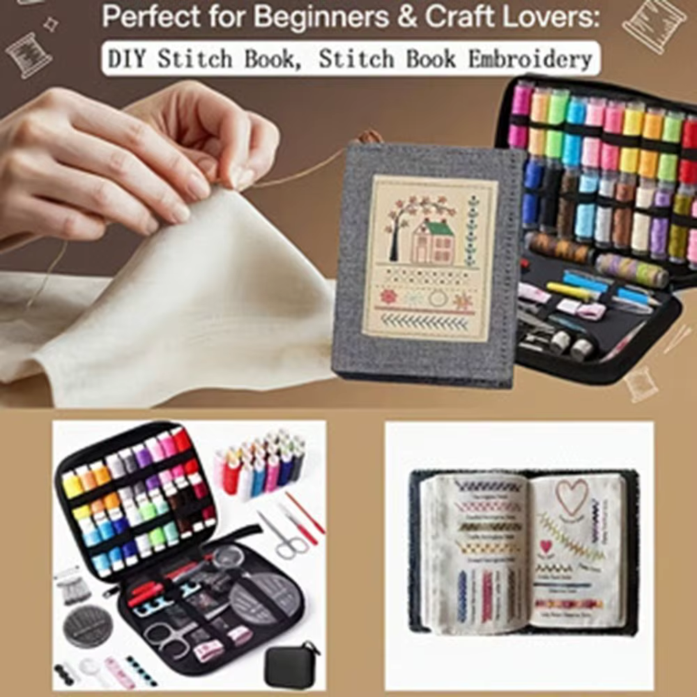 86 pièces/ensemble 106 modèles broderie point livre Kit lin feutrage à la main couture