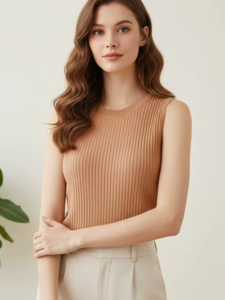 2026 Corée Gilet tricoté pour femme