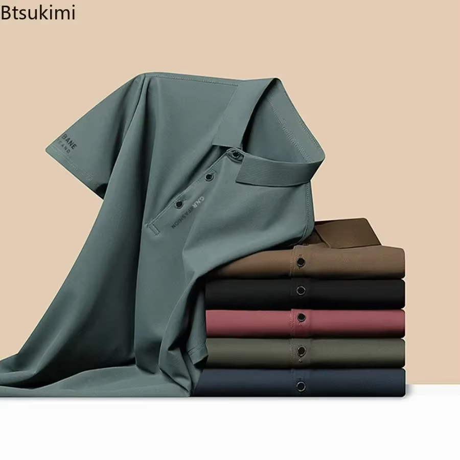Polo gaufré d'été pour hommes
