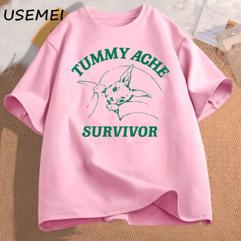 Ventre douleur survivant t-shirt hommes femmes drôle