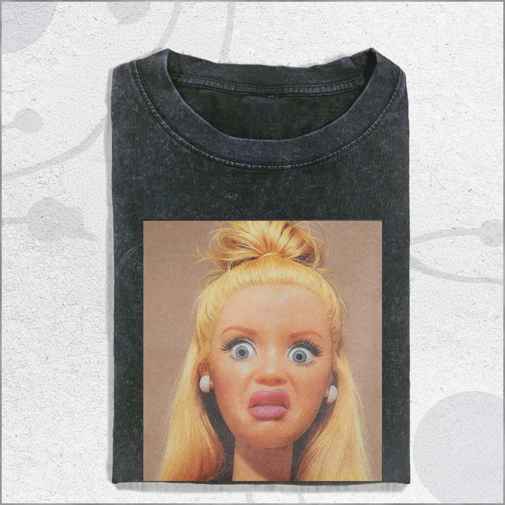 T-shirt drôle imprimé poupée en coton pour hommes et femmes
