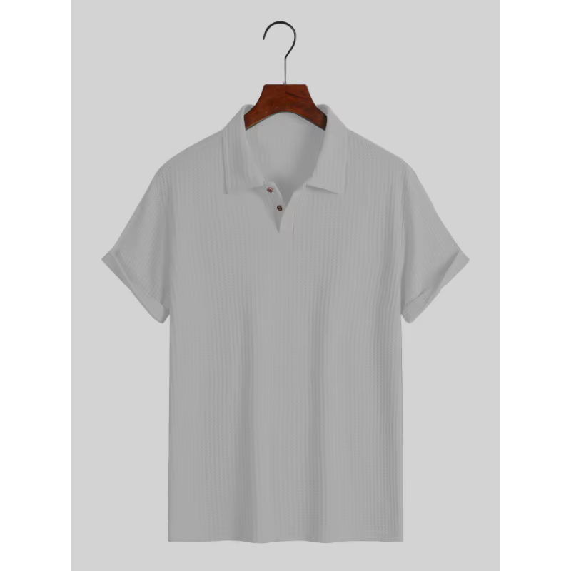 Polo en maille beige pour homme