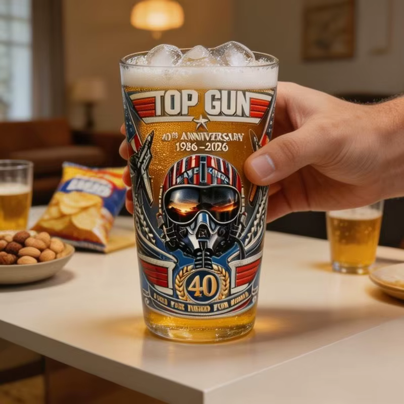 Verre à bière à thème Top Gun 40e anniversaire