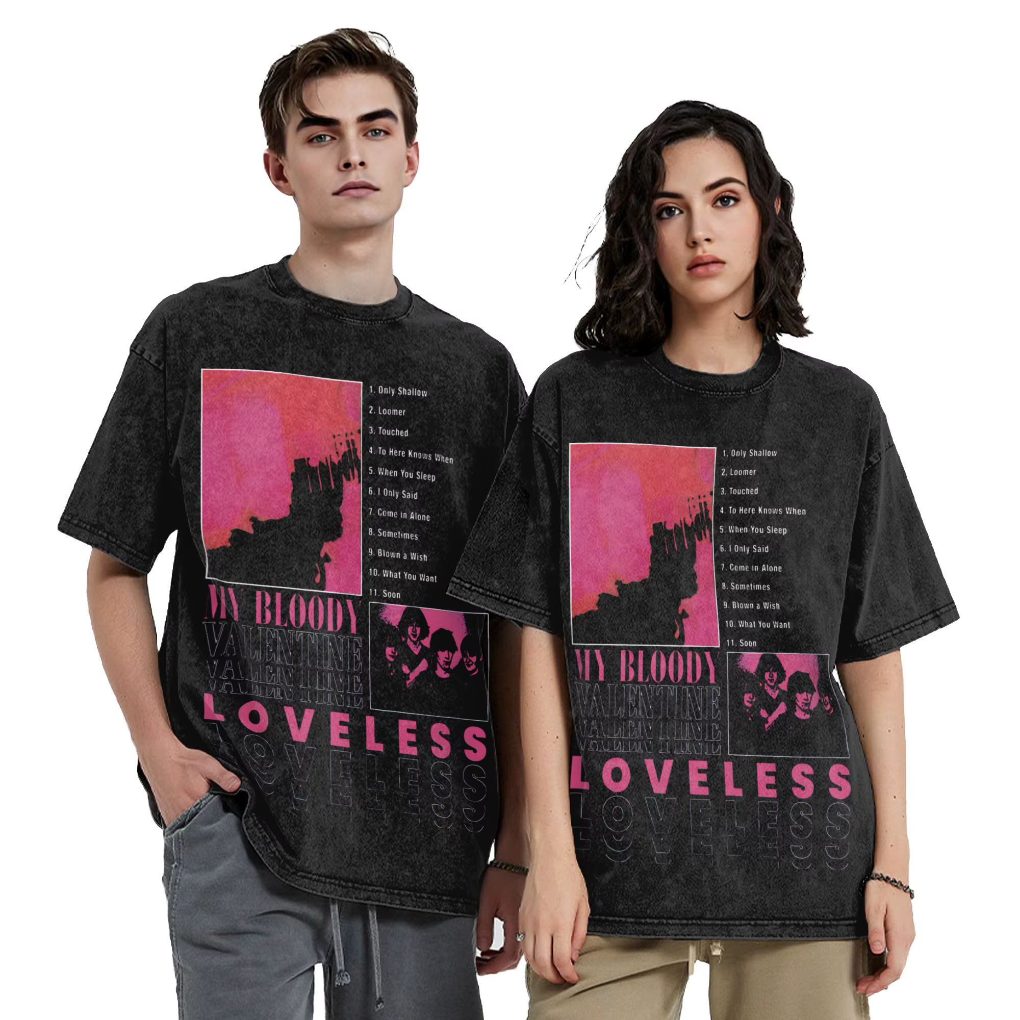 T-shirt délavé My Bloody Valentine mbv band pour hommes et femmes, Streetwear Hip Hop, T-shirt d'été à manches courtes