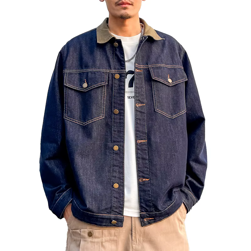 7XL 6XL grande taille veste en jean hommes mode Streetwear ample décontracté surdimensionné Denim Cargo