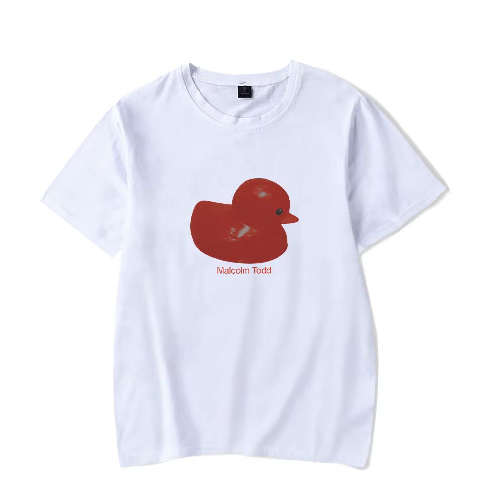Malcolm Todd Duck Tee T-shirt unisexe décontracté à manches courtes et col rond pour tenue de rue quotidienne