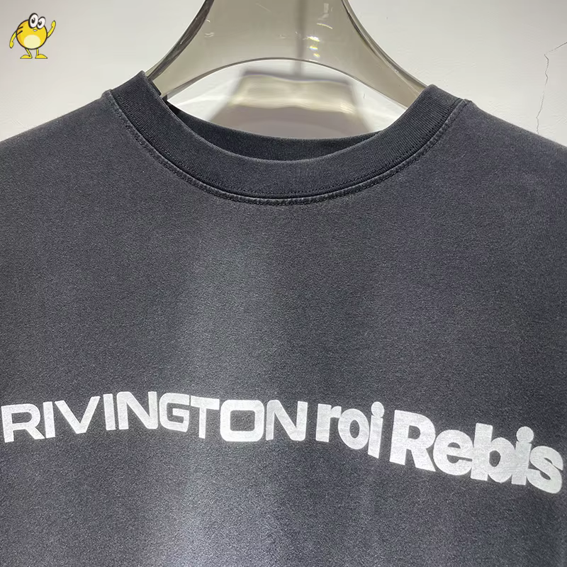 Vintage lavé RRR123 t-shirt hommes femme meilleure qualité ample Hip Hop mode classique tout-match décontracté à manches courtes