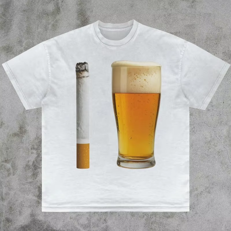 T-shirt Bière et Cigarette