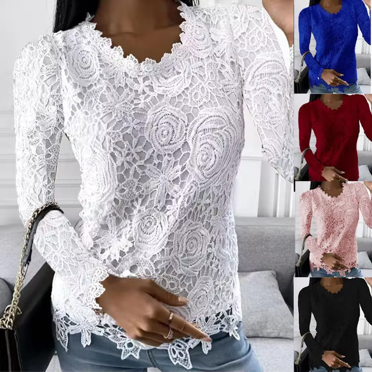 Dentelle t-shirt femmes élégant