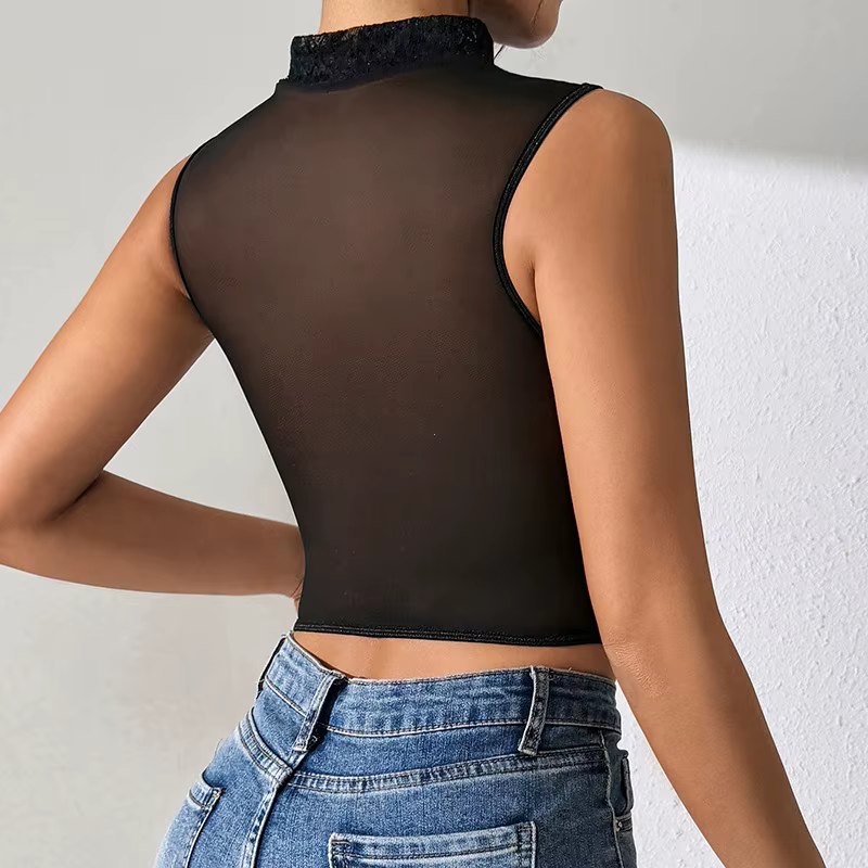 Mini-tops corset en dentelle rétro française pour femme