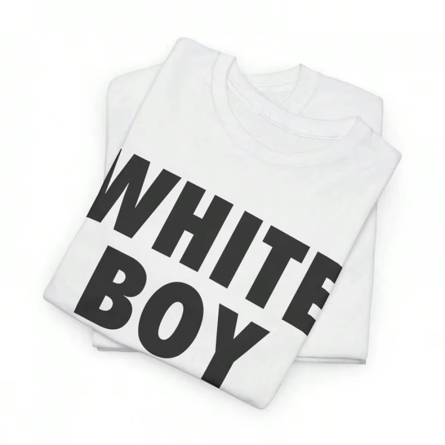 Blanc garçon de l'année chemise hommes femmes surdimensionné été coton imprimé à manches courtes T-shirt rétro