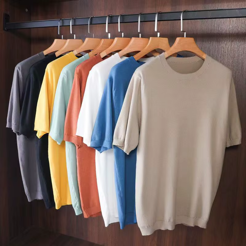 T-shirt en laine mérinos super fine pour hommes