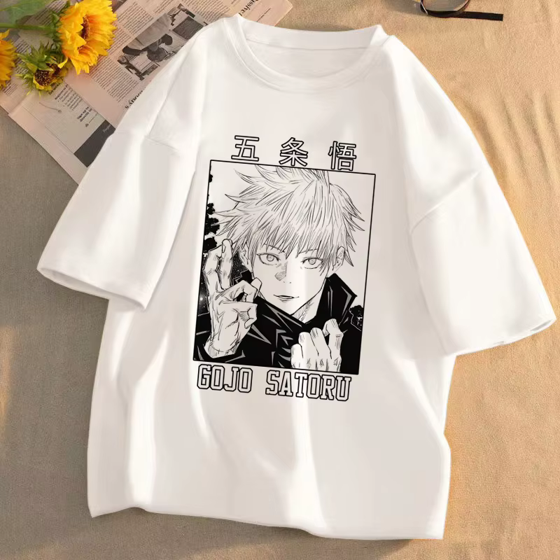 Manga japonais Gojo Satoru T-shirt haut pour femme Jujutsu Kaisen Anime