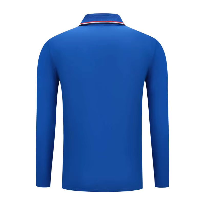 Polo en polyester à manches longues pour hommes et femmes