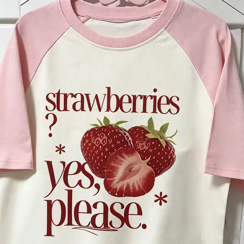 T-shirts tendance cerise pour femmes et filles