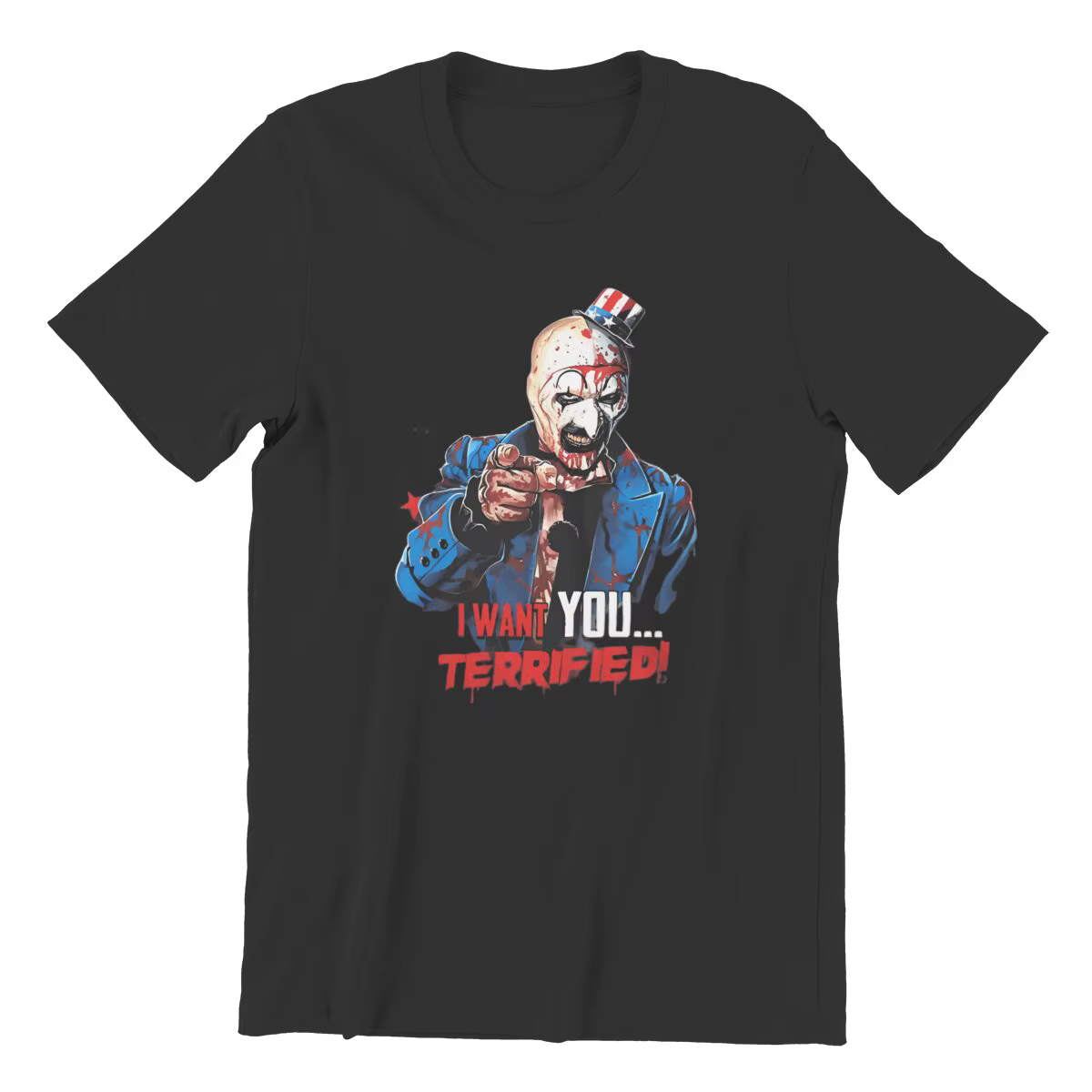 Terrifier Je veux que vous T-Shirts drôles pour hommes Film d'horreur Clown effrayant