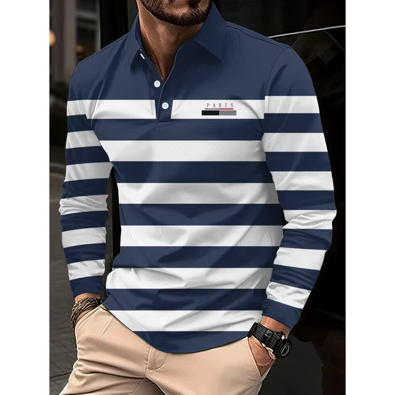 Polo imprimé parisien pour hommes