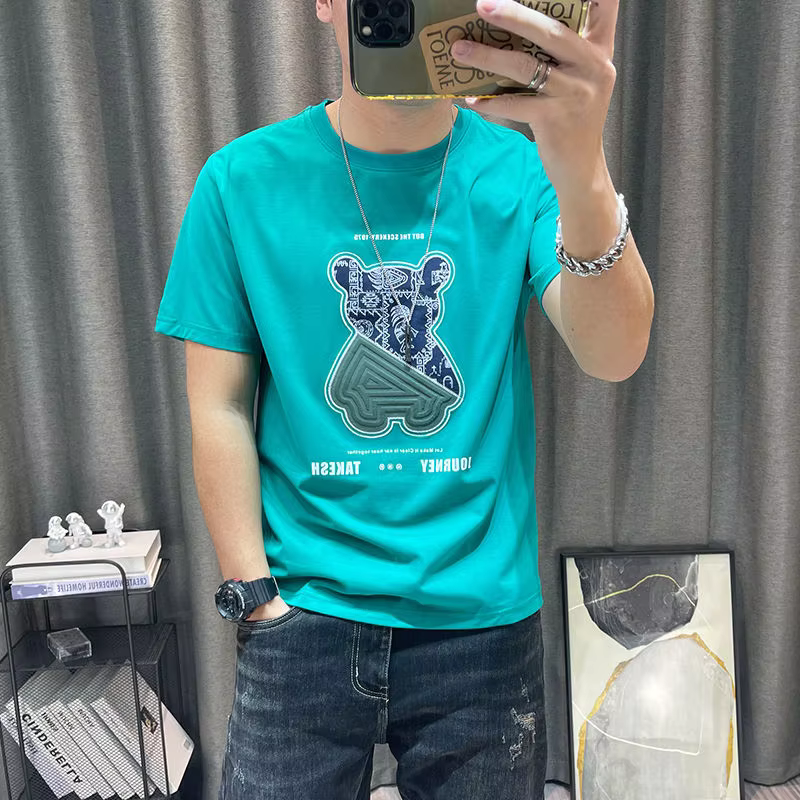Top T-shirt imprimé Alphabet pour homme, Streetwear, mode, Cool, uni, coton Xl
