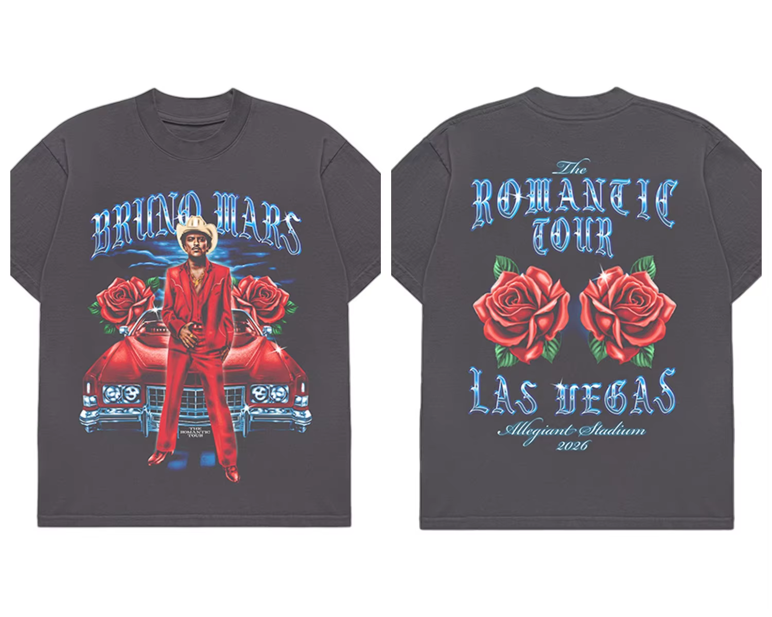 Bruno Mars The Romantic 2026 Tour T-shirt pour hommes et femmes
