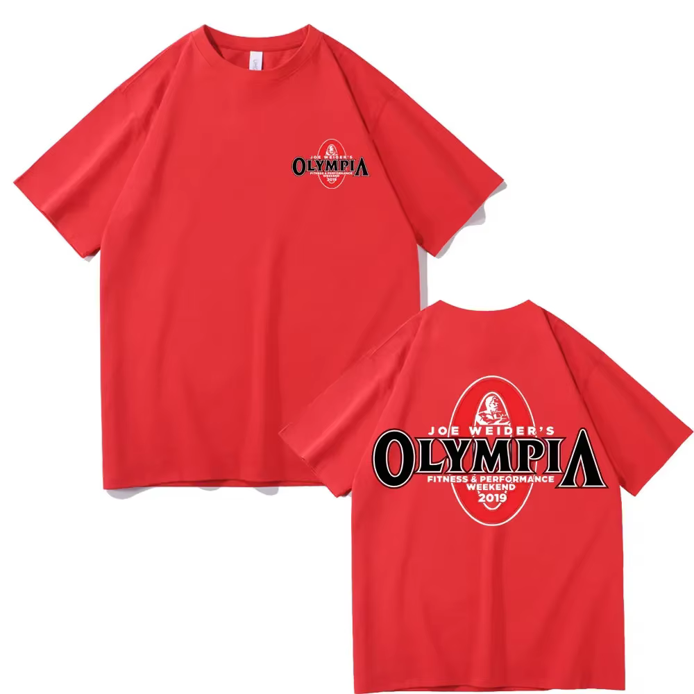 T-shirt à col rond avec motif inspiré de Fitness - Olympia