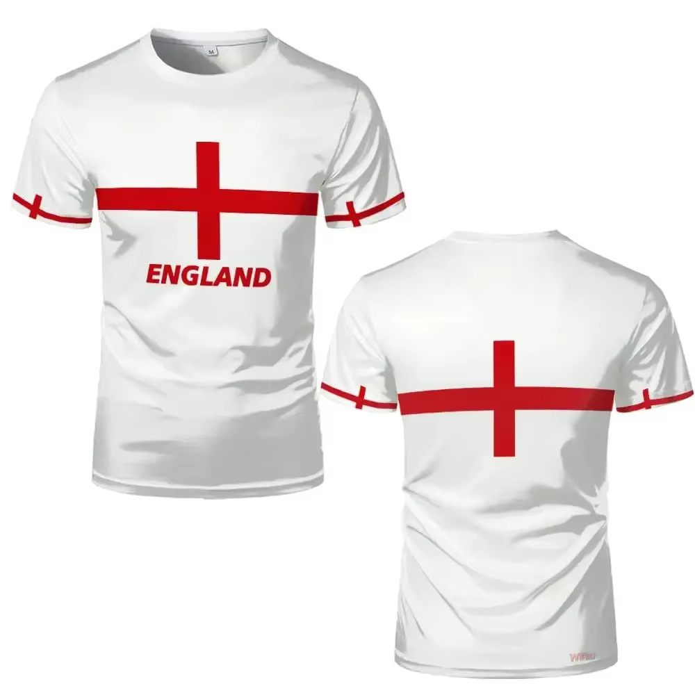 T-shirt de sport graphique Angleterre pour hommes et femmes