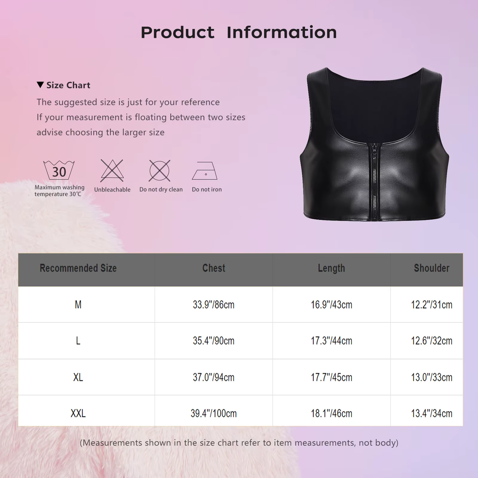 Débardeur court en similicuir PU pour homme