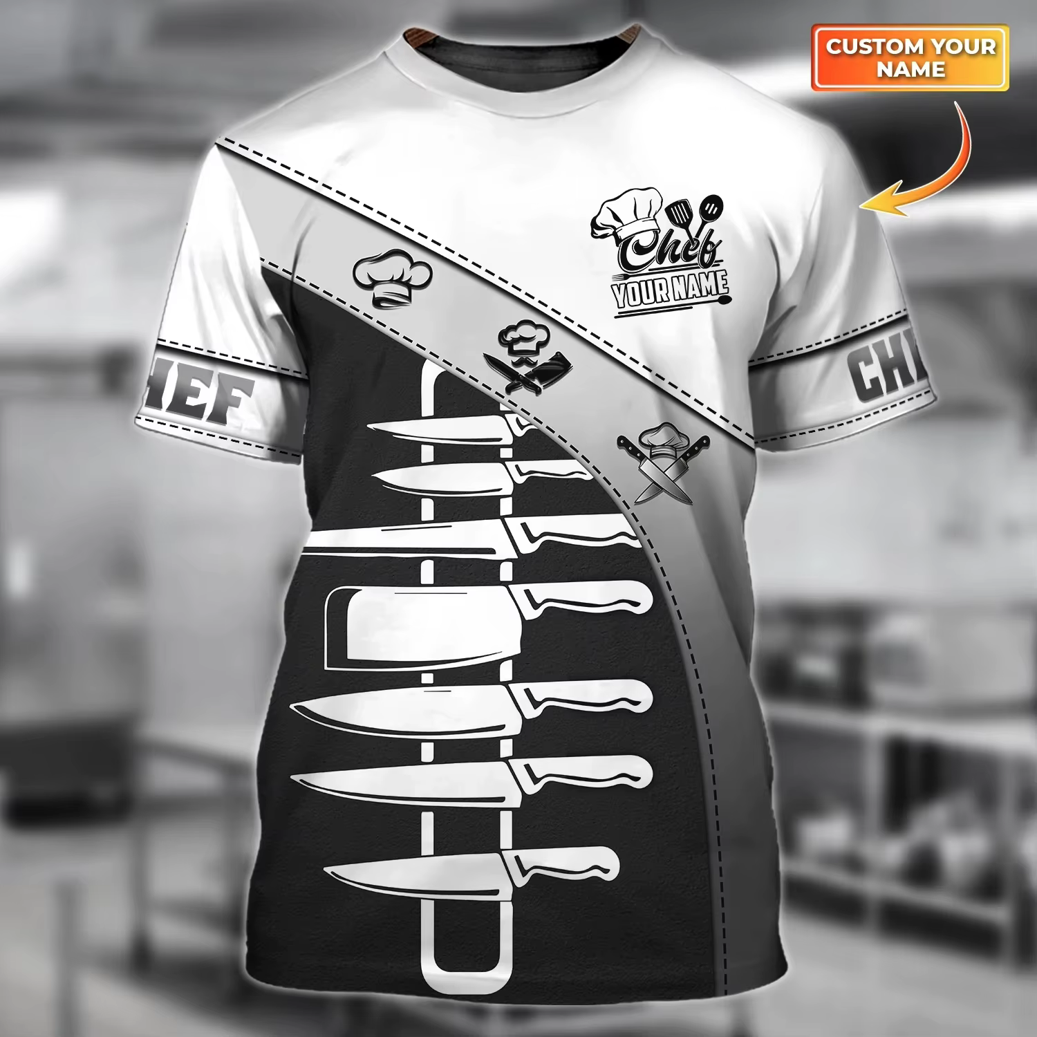 T-shirt unisexe Chef Works imprimé en 3D