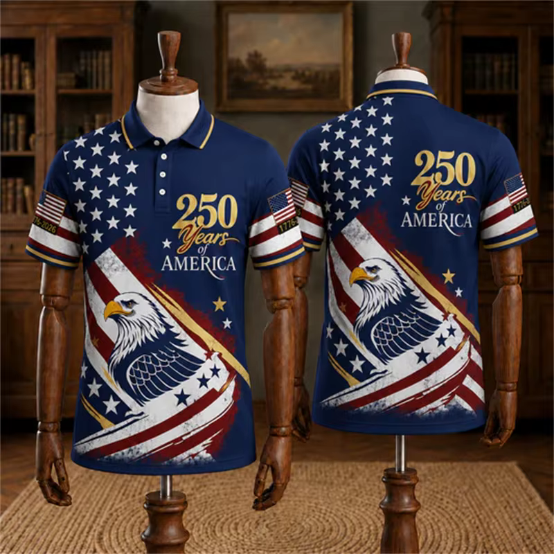 Polo pour homme USA 250e anniversaire 1776-2026