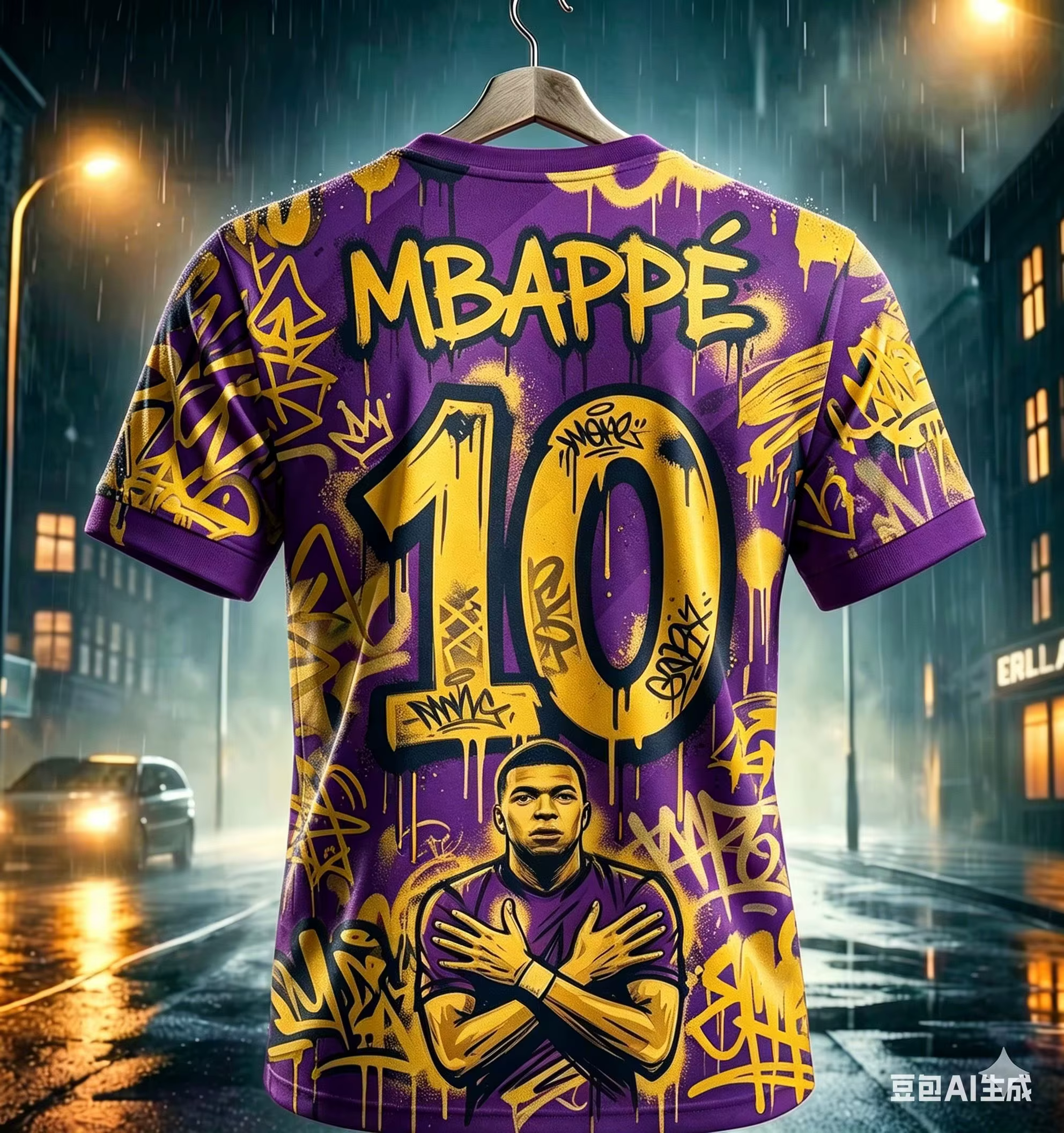 Été 2026 Mbappé # T-shirt de football graffiti pour fans