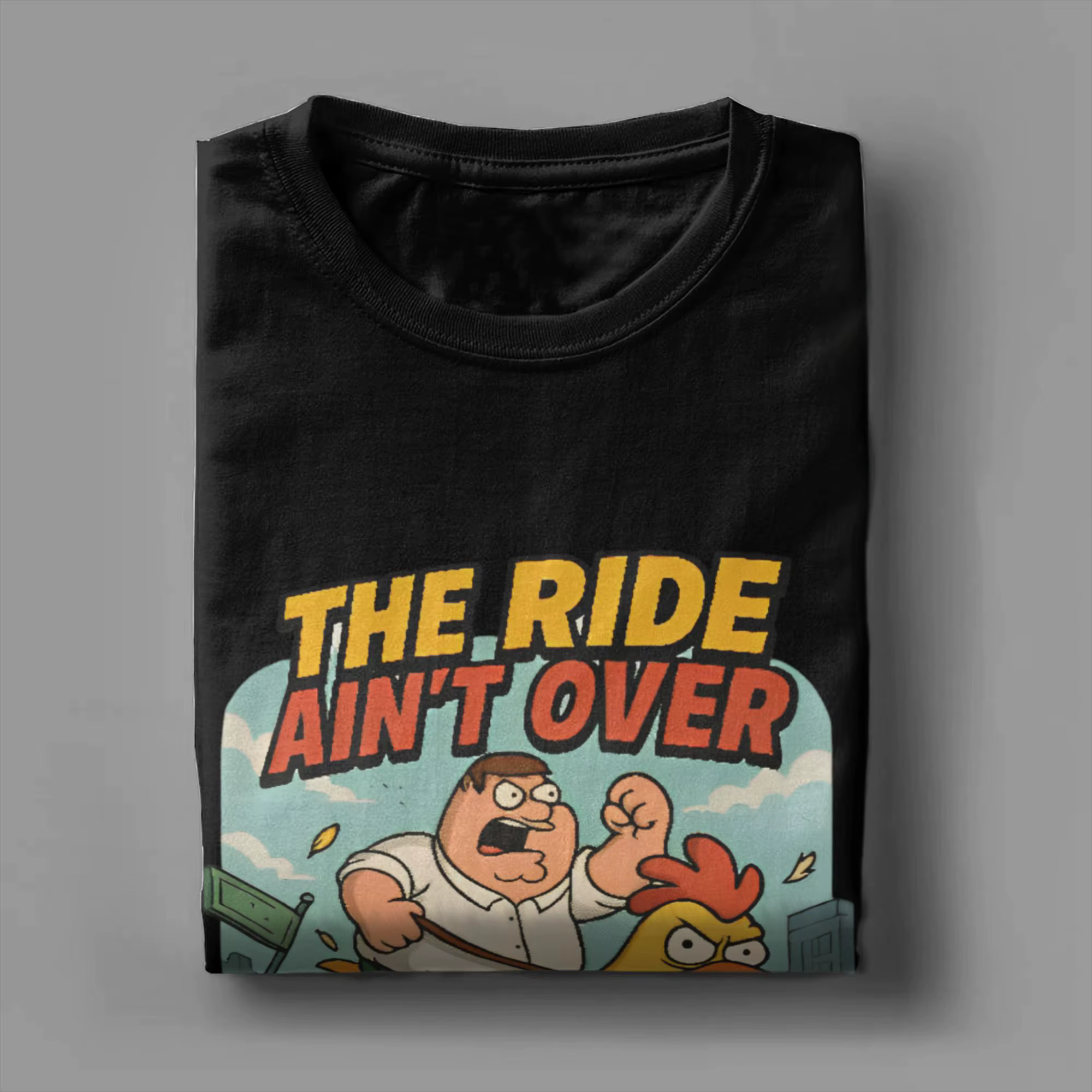 Hommes T-Shirts familles gars Peter Griffin poulet Jockey mode coton