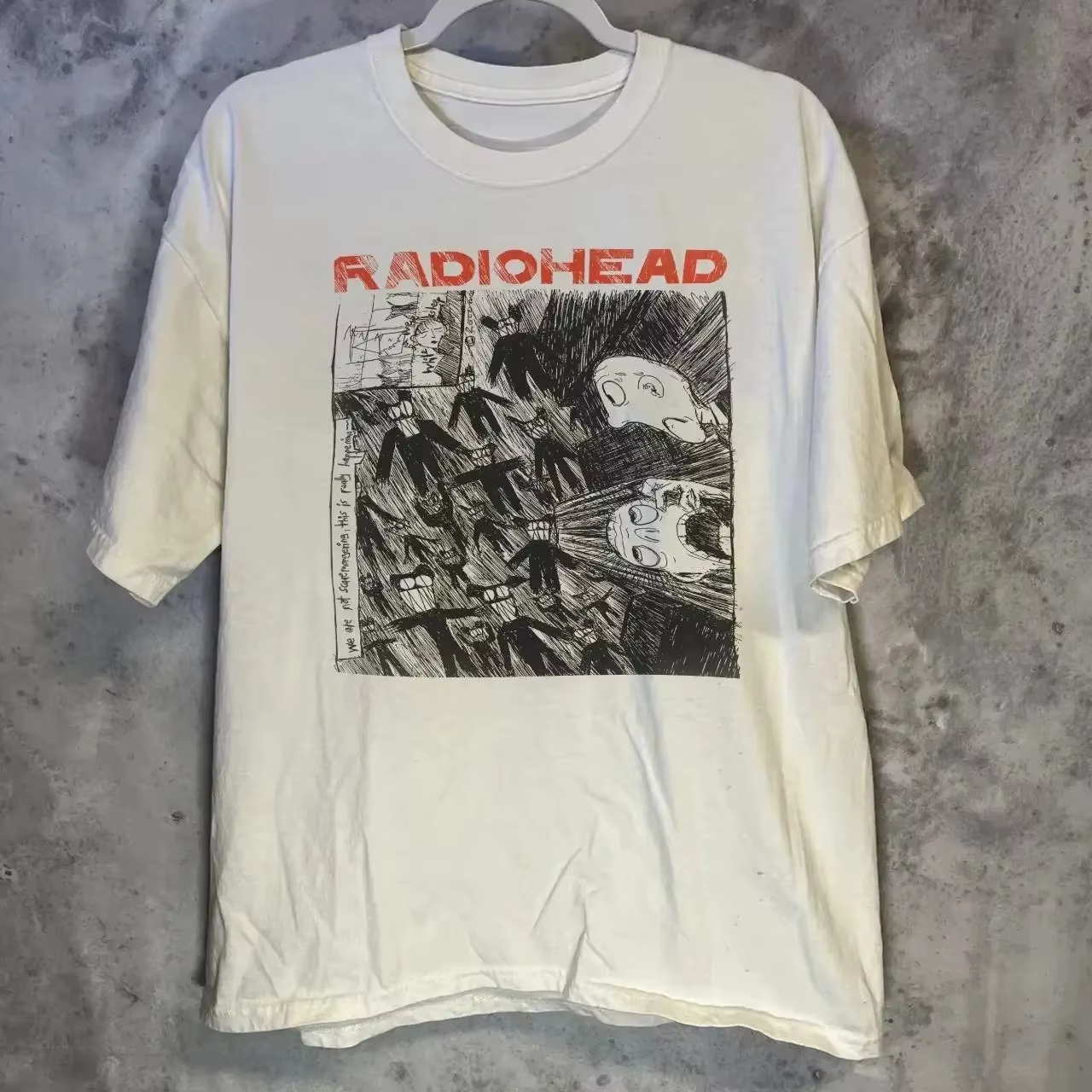 T-shirts Vintage Rares de la Tournée de Concerts de l'Album Kid A des Radiohead - Collection Homme et Femme - Style Hip Hop Streetwear Oversize - Vente Flash