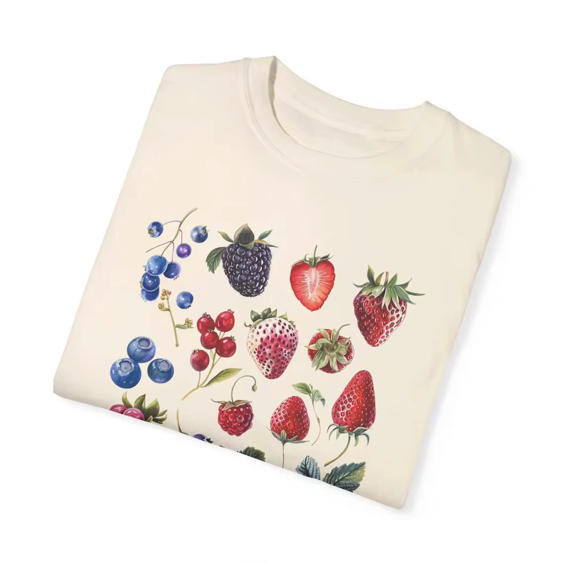 Esthétique fruits baies espèces graphique T-shirt mode coton