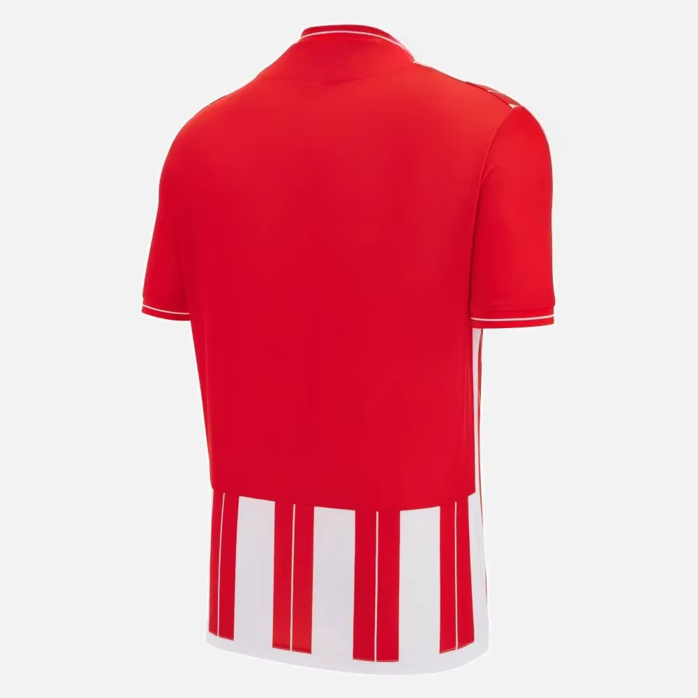 T-shirt officiel du club - Version rayée rouge et blanche avec emblème
