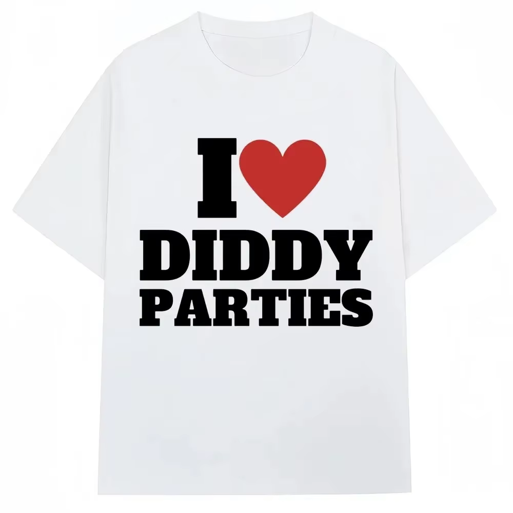 J'aime les fêtes drôle impression T-shirt nouveauté créativité mode hommes femmes à manches courtes surdimensionné col rond T-shirt cadeaux